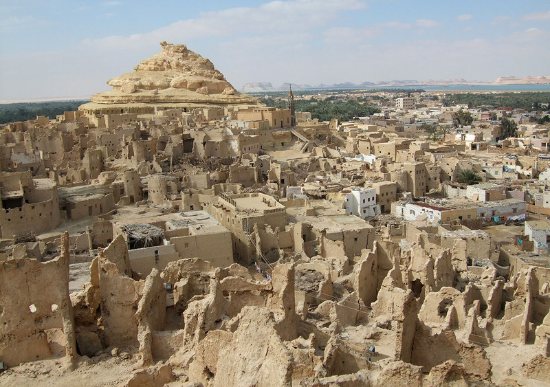 Casco viejo de la ciudad de Shali, en Siwa. Foto: Heksamarre / Wikimedia Commons